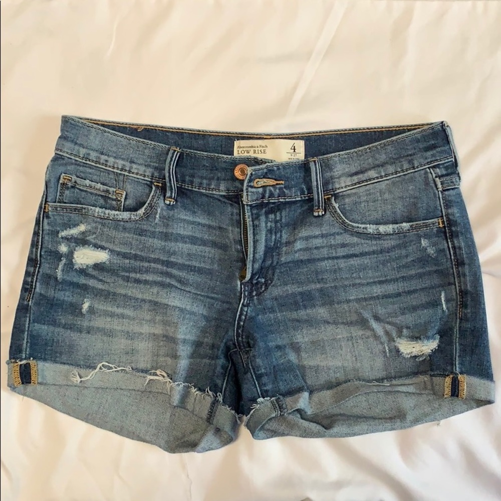 Abercrombie & Fitch Low Rise Denim Shorts